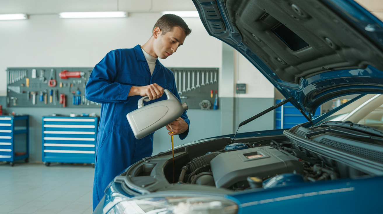 Basservice - Oljebyte och grundläggande kontroll